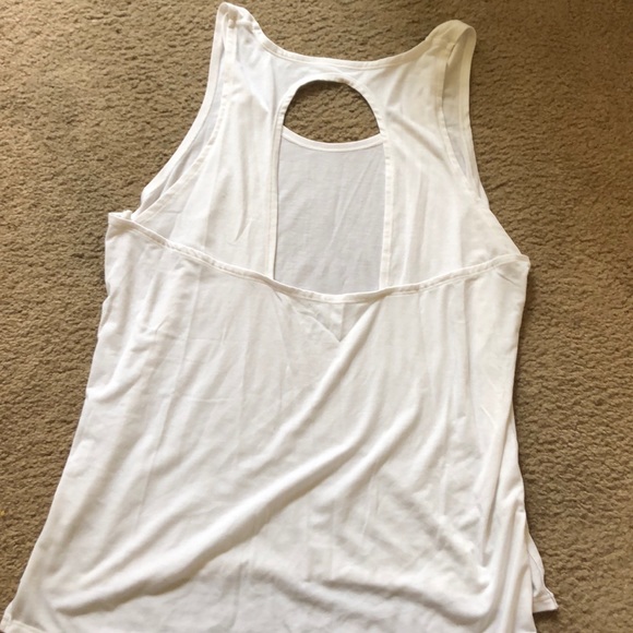 White athleta tank top. Open back - Picture 2 of 4
